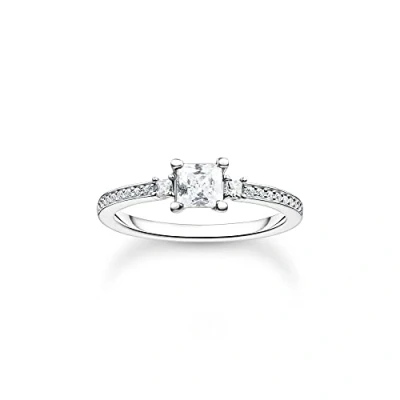 Imagen de THOMAS SABO Anillo de mujer con piedra blanca Plata ley 925 TR2397 051 14, 58, ley, Zirconia cúbica