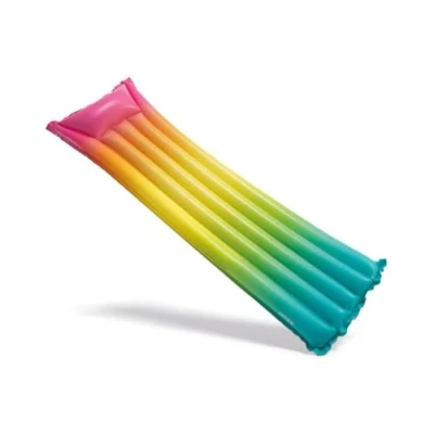 Imagen de Intex 58721EU colchoneta Hinchable INTEX, arcoíris, 53x170x15 cm, para la Playa, Inflable Multicolor, Tumbona