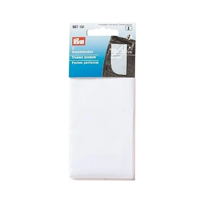 Imagen de Prym Pantalón Bolsillo, Blanco, 16 x 30 cm, White, 2 Pcs, 2, Algodón