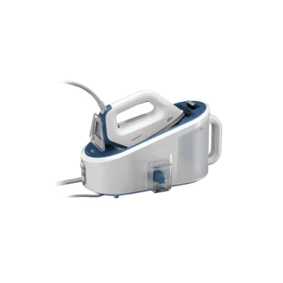 Imagen de Braun Hogar Carestyle 5 IS5145WH Centro de Planchado, Suela bidireccional eloxal 3D, depósito extraíble 2 L, Golpe Vapor 400 gr/min, 2400 W, plástico, Blanco y Azul