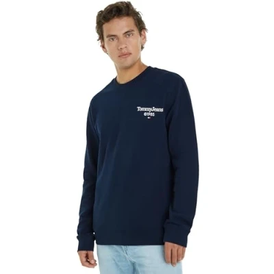 Imagen de Tommy Jeans Entry Graphic CREW Sudadera, Hombre, Talla: 52, Dark night navy