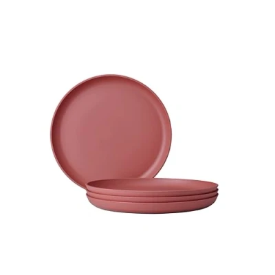 Imagen de Mepal Plato de desayuno 4 piezas Silueta Apto para lavavajillas y microondas Platos plástico llanos Vajilla 23 cm Vivid mauve