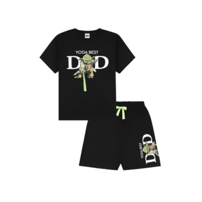 Imagen de Star Wars Yoda Best Dad Conjunto de pijama corto para hombre, Negro, M