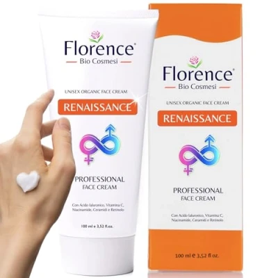 Imagen de 100 ml. Bio Crema Hidratante al Retinol Para la Cara y Contorno de Ojos. Facial Mujeres Hombres Anti Edad Antiarrugas Antiojeras con Ácido Hialurónico Vitamina C. Noche Día