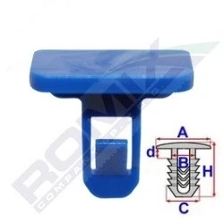 Imagen de ROMIX C60753 Grapa TOYOTA: C HR, Corolla IX Station Wagon