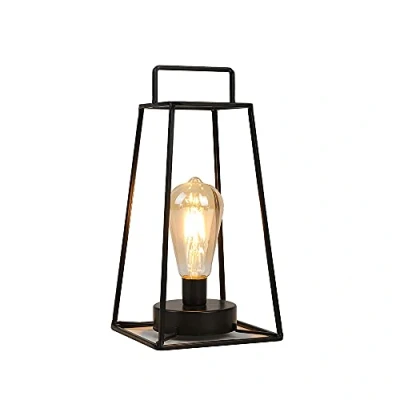 Imagen de JHY DESIGN lámpara de mesa geométrica a batería con temporizador 6 horas, 30 cm altura, colgante inalámbrica hierro para sala estar, cama, jardín, balcón, boda, interiores