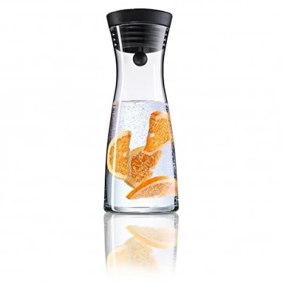 Imagen de WMF Botella de Agua Cristal con Tapa Negra y colador, 0,75l, Sistema Close Up, colección Basic
