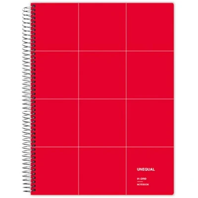 Imagen de Grafoplás 88522951 Cuaderno con Espiral, Cuadriculado 5 mm, 100 Hojas, 90 g, Rojo, A4