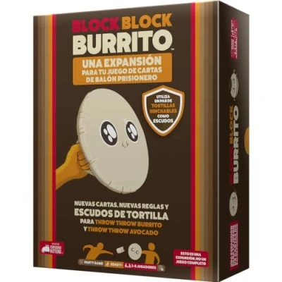 Imagen de Exploding Kittens Block Burrito Expansión Escudos De Tortilla para Throw y Avocado a Partir 7 Años 2 6 Jugadores 15 Minutos por Partida Español