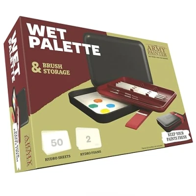 Imagen de The Army Painter Wet Palette, 50 Hydro Sheets Y 2 Esponjas Una Pintura Acrilica Paleta Húmeda Estuche Premium para Pinceles Pintar Figuras Miniatura De Dungeons and Dragons Warhammer 40k