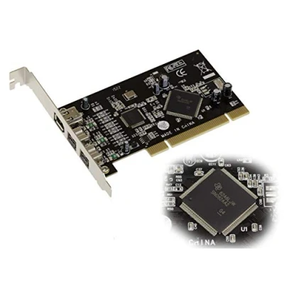 Imagen de KALEA INFORMATIQUE Tarjeta controladora PCI Firewire 800 y 400 IEEE1394A e IEEE1394B en Ranura de 2+1 Salidas con chipset TI SN082AA2.