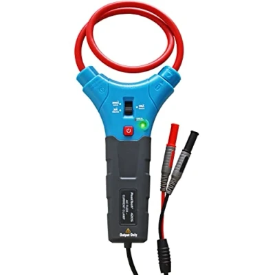 Imagen de PeakTech 4205 Adaptador de pinza corriente flexible 30/300/3000 A CA para multímetro, conector 4 mm, medidor corriente, amperímetro digital, P4205