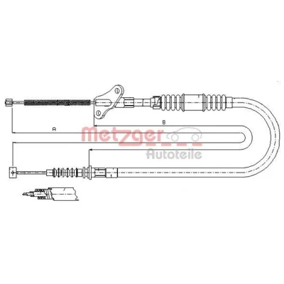 Imagen de METZGER 17.2720 Cable de Freno Mano Atrás derecha 1500/1315 COFLE OPEL: Frontera A Sport SUV Cabrio,