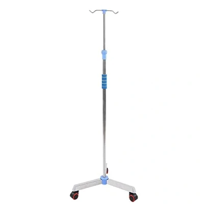 Imagen de HUNTFF Soporte para infusión, portasueros con Ruedas, portátil Bolsa intravenosa, Altura Ajustable, Hospital y hogar 2 Ganchos