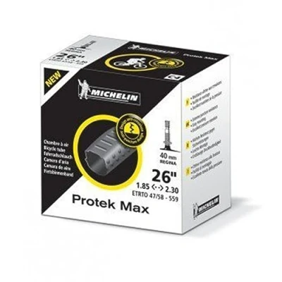 Imagen de Michelin Protek Max Cámara de aire para bicicleta, válvula presta 40 mm, 26 &quot;1.9 2.30 (47/58 559), negro