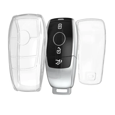 Imagen de kwmobile Carcasa para Mando Compatible con Mercedes Benz Llave de Coche Smart Key (Solo Keyless) Funda Llaves TPU Transparente Botones