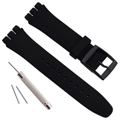 Imagen de Correa de repuesto silicona para reloj, resistente al agua, 17 mm, 19 mm y 20