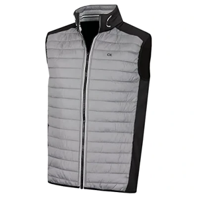 Imagen de Calvin Klein Hombre Hybrid Aisle Bodywarmer Golf Gilet Plata/Negro XXL