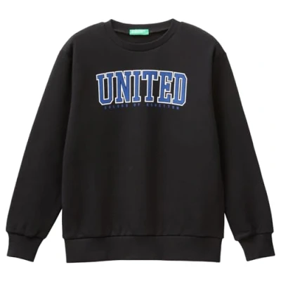 Imagen de United Colors of Benetton Jersey G/C M/L 3J68C10JM Sudadera con Capucha, Negro, 160 cm niños y