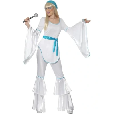 Imagen de Smiffys Disfraz de Super Trooper, blanco, con top, pantalones, sombrero y cinturón corbata