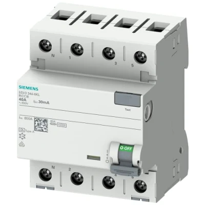 Imagen de Siemens sentron Interruptor diferencial 5sv 70mm clase a 4 polos 40a 30ma