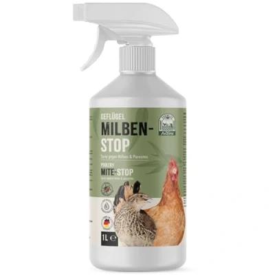Imagen de AniForte aerosol para pollos y aves de corral 1 litro contra ácaros parásitos, del polvo, ambiental contacto, infestaciones agudas medidas preventivas