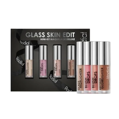 Imagen de Rodial Glass Glow Edit: Blush Drops Frosted Pink, Sunset Kiss, Bronce Glowlighter, Highlighter Kit de Maquillaje Lujoso Regalo Belleza