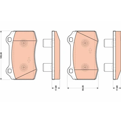 Imagen de TRW GDB1773 Juego de pastillas freno no preparado para indicador desgaste FORD: Focus Mk1 Hatchback