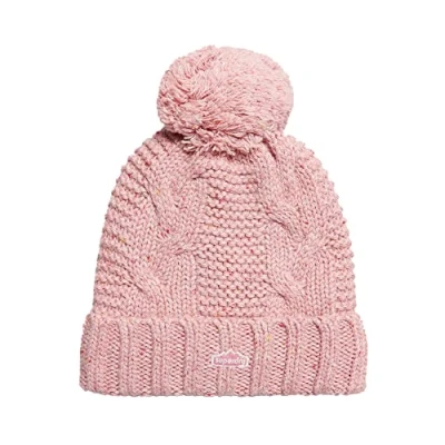 Imagen de Superdry Bobble Gorro, Mujer, Talla: One Size, Rose tweed