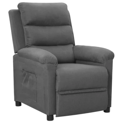 Imagen de vidaXL Sillón Reclinable, Silla con Respaldo Reposabrazos, de Relax Descanso TV, Asiento Ajustable para Ancianos, Tela Gris Claro