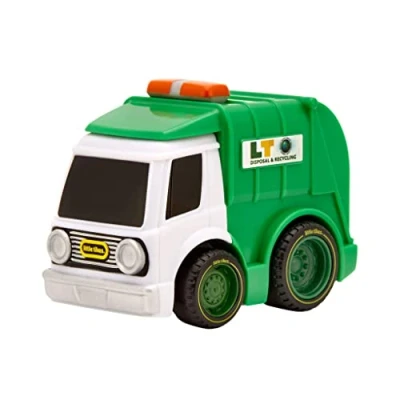 Imagen de little tikes My First Cars Crazy Fast Serie 4 Camión de Basura Verde y Blanco Vehículo Juguete, alcanza los 15m Distancia Diseño Realista, fácil Usar Edad: 3+ años