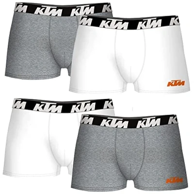 Imagen de KTM L Set de 4 Calzoncillos bóxer Blanco y Gris Claro, Multicolor, Hombre