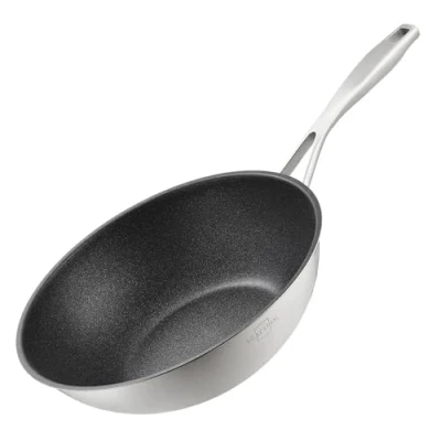 Imagen de SILBERTHAL Wok induccion 28 cm Sarten vitroceramica Sartén honda antiadherente Acero inoxidable
