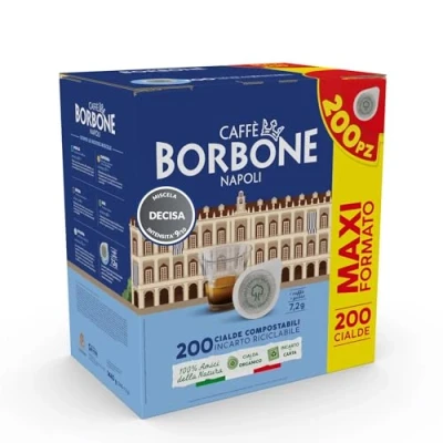 Imagen de Caffè Borbone Napoli cápsulas ESE de 44 mm, mezcla decisa, 200 compostables, intensidad 9/10
