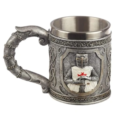 Imagen de Puckator Tanque Decorativo de Caballero Cruzado, Mezclado, Altura 10,5 cm Ancho 15 Profundidad 9,5