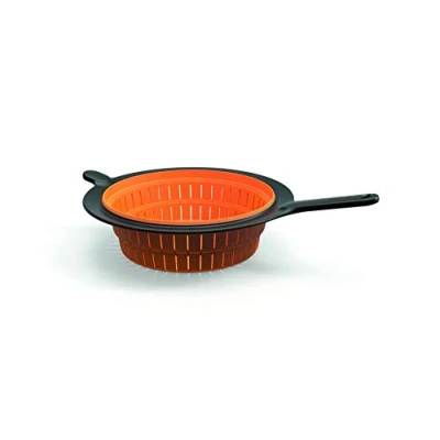 Imagen de Fiskars 1027304 Escurridor, Ø 26 cm, Plástico/Silicona, Functional Form, Negro/Naranja