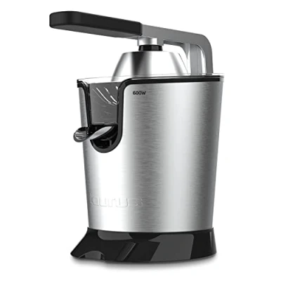 Imagen de Taurus Exprimidor Naranjas Easy Press Legend 600W INOX 2 Filtros + Conos Regulador Pulpa Electrico Vertido Continuo con Palanca Antigoteo Desmontable Fácil Limpieza Sin BPA