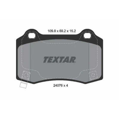 Imagen de TEXTAR 2407601 Juego de pastillas freno con avisador acústico desgaste CHRYSLER: 300C Berlina, Touring, JEEP: GRAND CHEROKEE 3