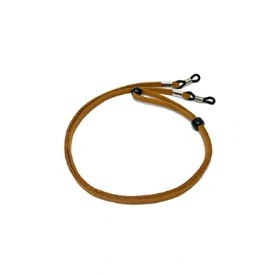Imagen de GERNEO® Valencia correa de gafas con aspecto gamuza cordón imitación cuero para sol y lectura soportes plateados