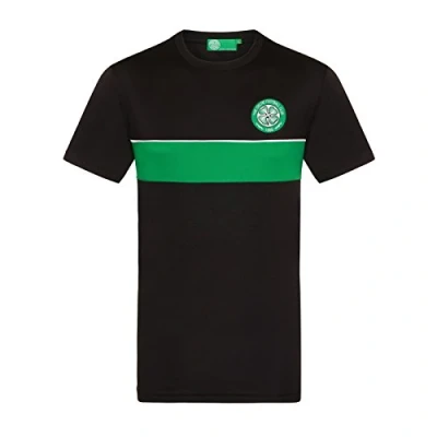 Imagen de Celtic FC Camiseta Oficial de Entrenamiento para Hombre Poliéster Rayas Negro/Verde XL