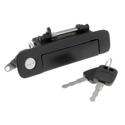 Imagen de VAICO V10 6159 Manecilla de Puerta Delante, derecha con cilindro cierre, llave negro Original calidad AUDI: 100 C3 Berlina