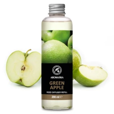 Imagen de Recambio de Difusor Manzana Verde 200ml Fragancias Ambiente Intensas y Duraderas para Hogar Aromaterapia Caña Reed Diffuser Refill Green Apple