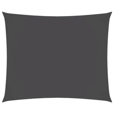 Imagen de vidaXL Toldo de Vela Rectangular Lona Sombra Protección Rayos UV Patio Exteriores Jardín Aire Libre Terraza Piscina Tela Oxford Gris 4x6 m