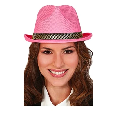 Imagen de FIESTAS GUIRCA Sombrero Gangster Rosa Adulto Gorros, máscaras y Accesorios para Fiesta, Color (GUI13492)