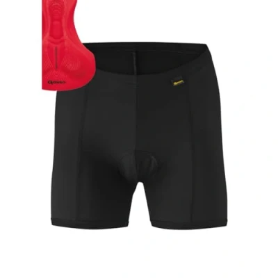 Imagen de Gonso Sitivo U W Calzoncillos de Ciclismo para Mujer, se Ajustan Debajo Todos los Pantalones Cortos Ciclismo, Mallas con Acolchado Red Elementos Poron, Ajuste ceñido, Negro/Rojo,