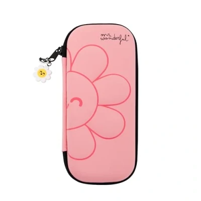 Imagen de Mr. Wonderful Estuche Wonder Margarita con relieve Rosa Escolar Diseño en 3D Realizado rPET