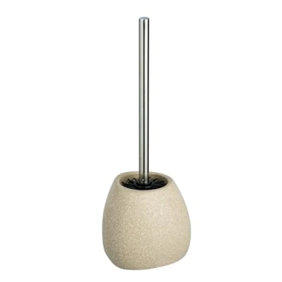Imagen de WENKO Escobillero WC Pion Beige cerámica para el inodoro con cerdas de silicona