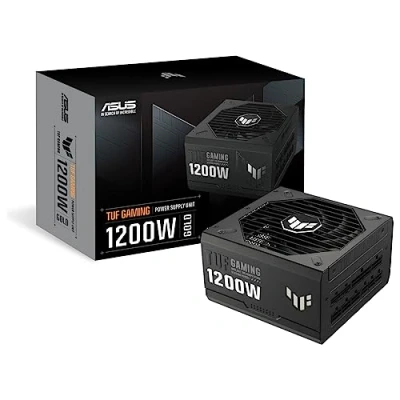 Imagen de ASUS TUF Gaming 1200 W Gold Fuente de Alimentación (Compatible con ATX 3.0, Certificado 80+ Gold, Componentes Grado Militar, Doble Rodamiento, Ventilador Axial Tech, Revestimiento PCB)