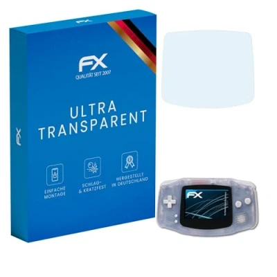 Imagen de atFoliX Lámina Protectora de Pantalla compatible con Nintendo Game Boy Advance Película Protectora, ultra transparente FX (3X)