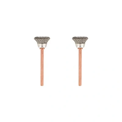 Imagen de Dremel 531 Juego de accesorios cepillos acero inoxidable, 2 (13 mm) para limpiar materiales resistentes a la corrosión